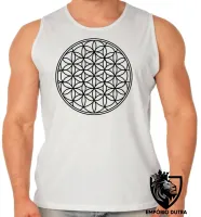 Camiseta Regata adulto ou infantil flor da vida geometria sagrada - Foto 2