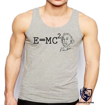 Camiseta Regata adulto ou infantil Fórmula Albert Einstein Fisica