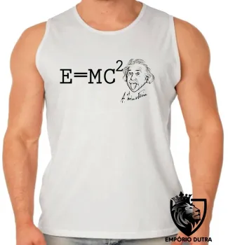 Camiseta Regata adulto ou infantil Fórmula Albert Einstein Fisica - Foto 2