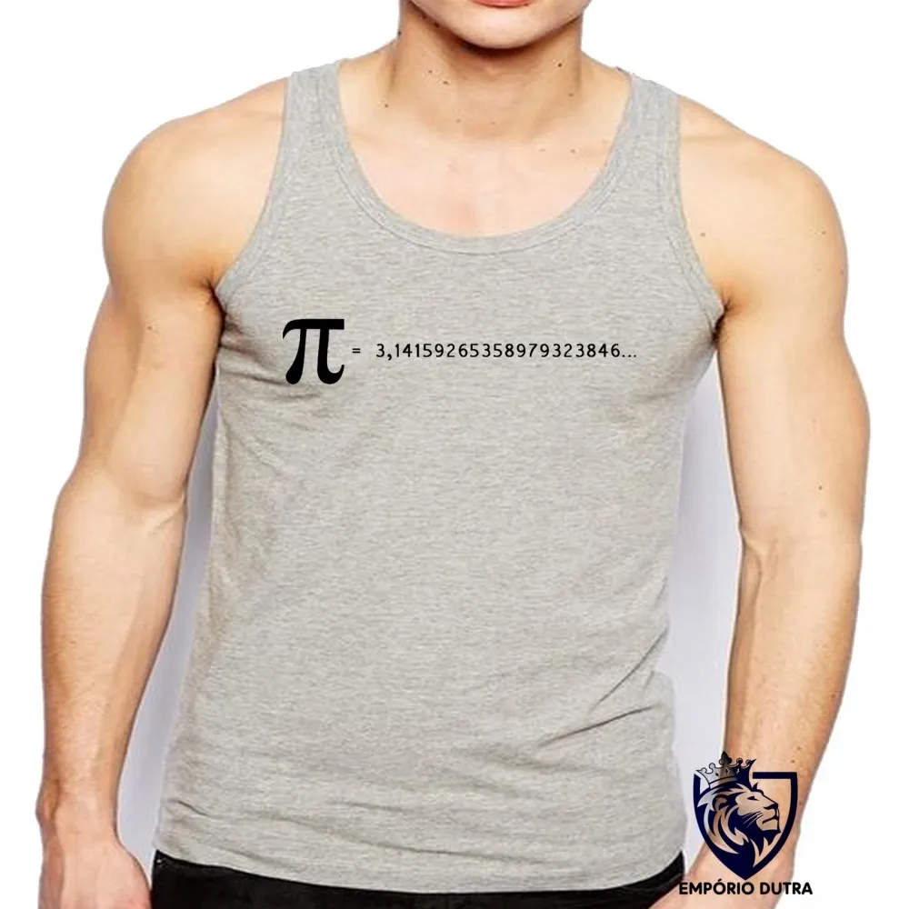 Camiseta Regata adulto ou infantil fórmula pi Matematica