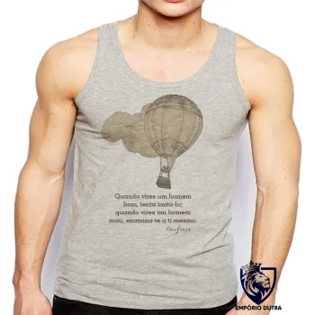 Camiseta Regata adulto ou infantil frase confúcio filosofia