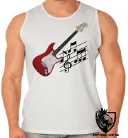 Camiseta Regata adulto ou infantil Guitarra Musica Rock instrumento - Foto 2