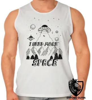 Camiseta Regata adulto ou infantil I need more space alien et ovni - Foto 2