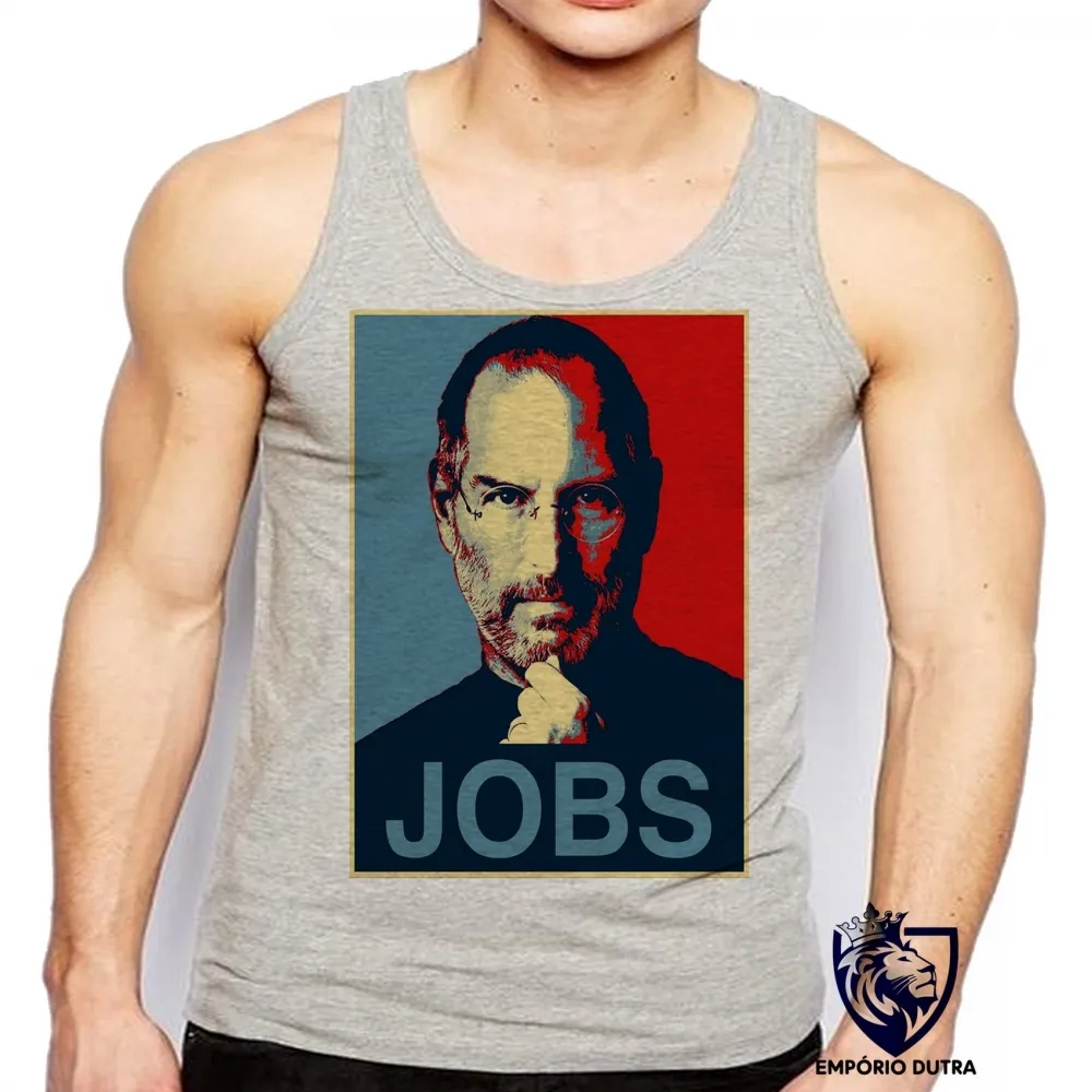 Camiseta Regata adulto ou infantil Steve Jobs apple