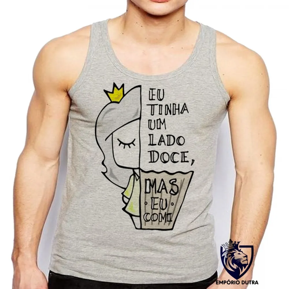 Camiseta Regata adulto ou infantil Lado doce comi cupcake Imagem