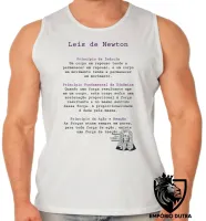 Camiseta Regata adulto ou infantil Leis de Isaac Newton Fisica - Foto 2