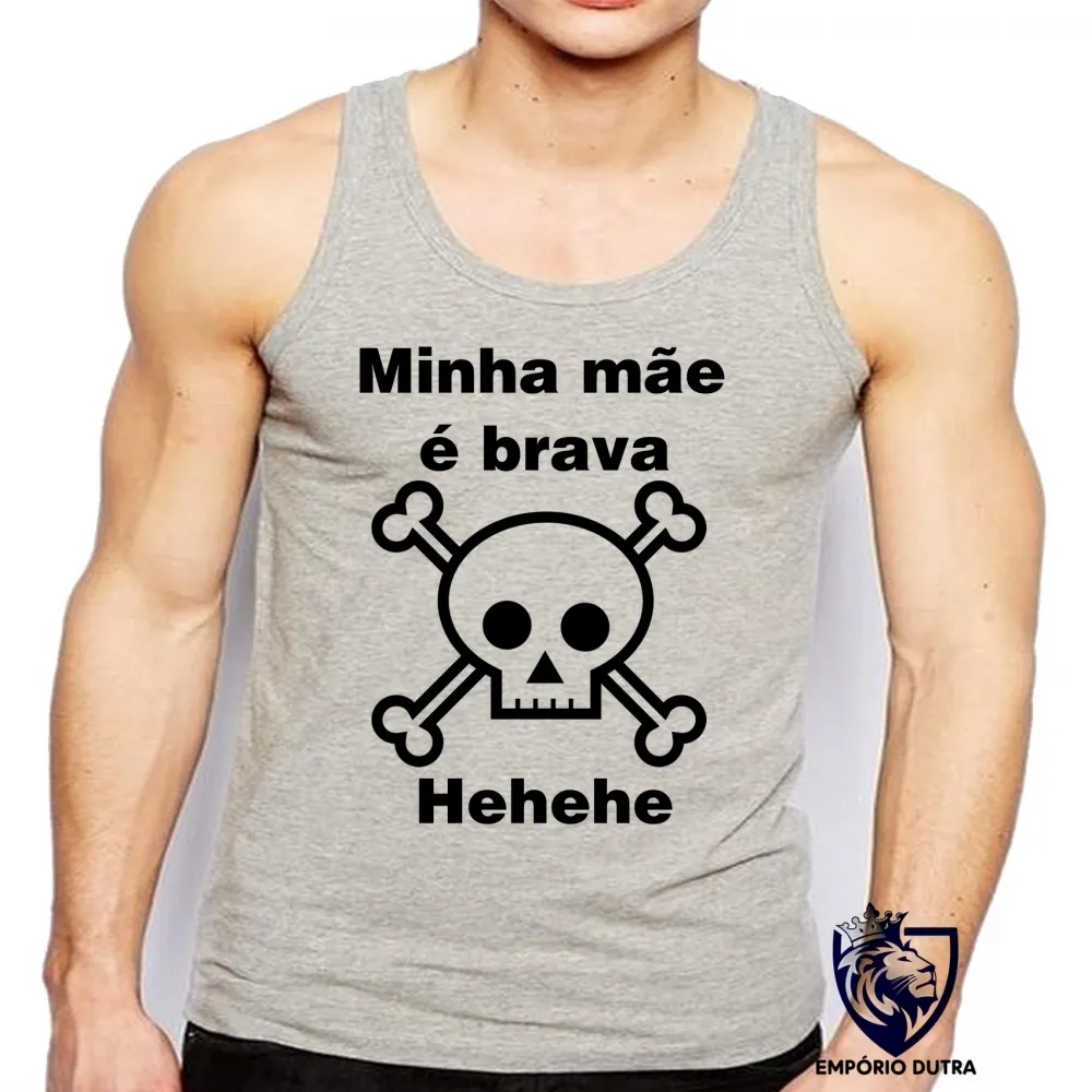 Camiseta Regata adulto ou infantil Mãe brava presente dia das mães