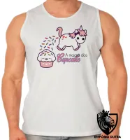 Camiseta Regata adulto ou infantil Magia dos Cupcake unicórnio - Foto 2
