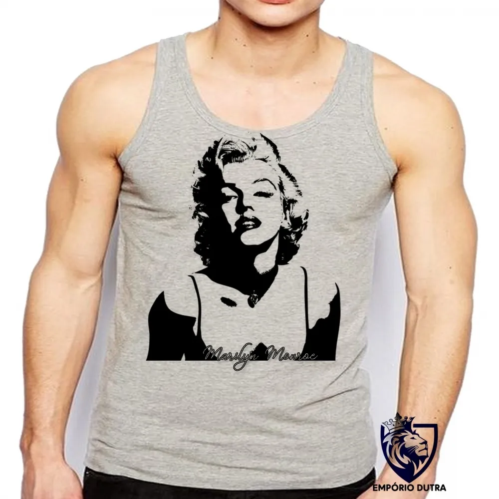 Camiseta Regata adulto ou infantil Marilyn Monroe estados unidos Imagem