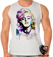 Camiseta Regata adulto ou infantil Marilyn Monroe frase sapatos mundo - Foto 2