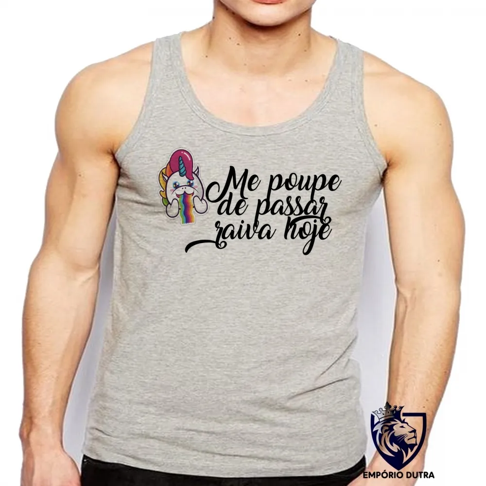 Camiseta Regata adulto ou infantil Me poupe raiva hoje unicórnio bipolar Imagem