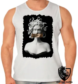 Camiseta Regata adulto ou infantil medusa mitologia grega cobra - Foto 2