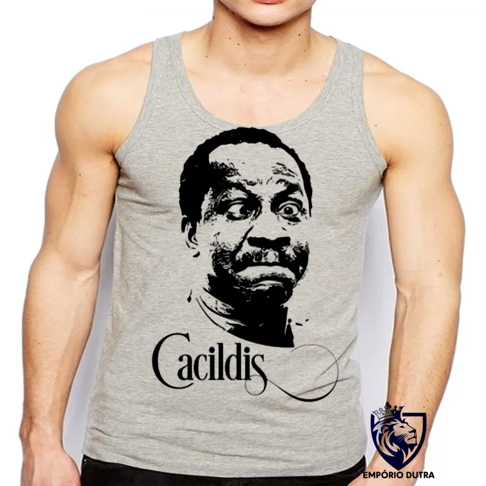Camiseta Regata adulto ou infantil Mussum cacildis trapalhões engraçada