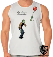 Camiseta Regata adulto ou infantil Não abra mão de seus sonhos zumbi - Foto 2