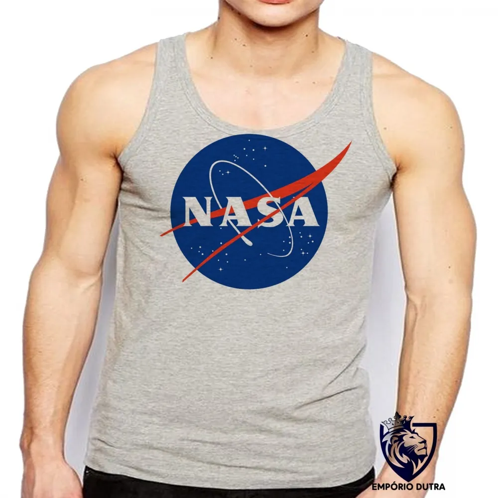 Camiseta Regata adulto ou infantil Nasa astronauta espacial espaço agencia Imagem