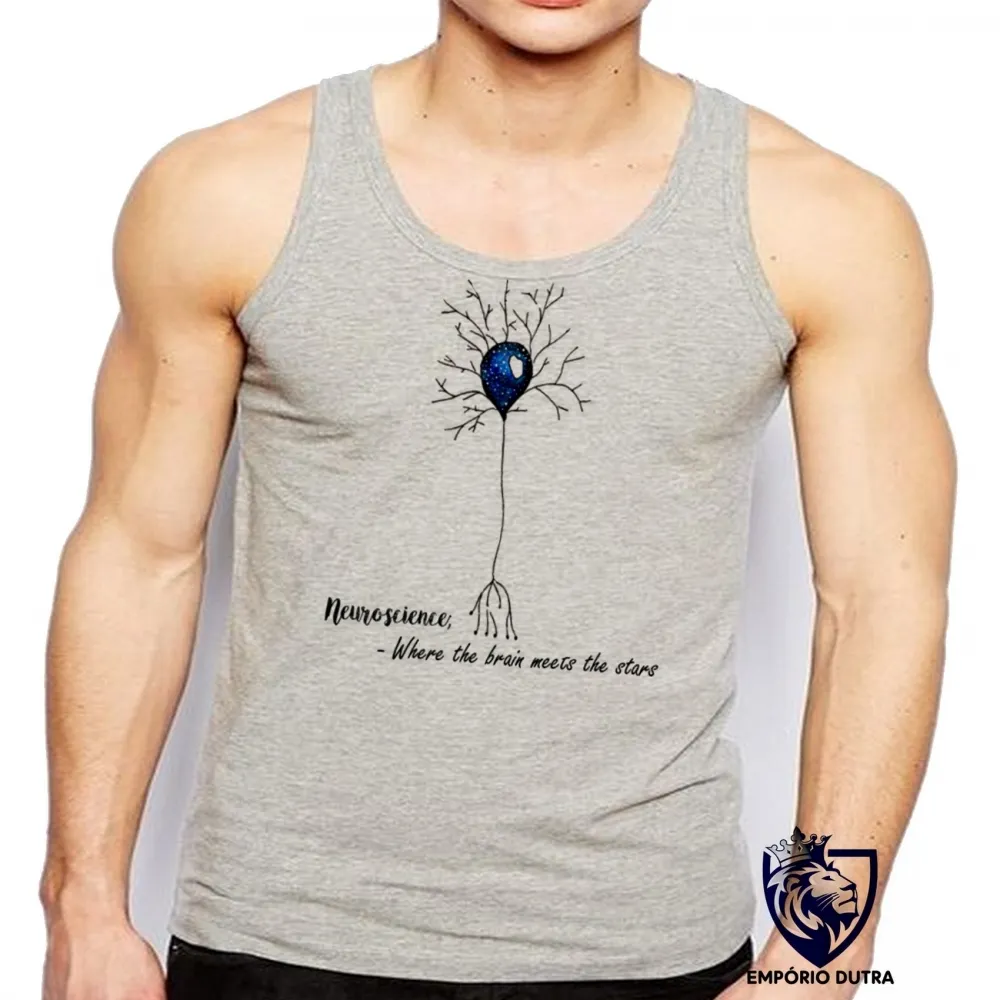 Camiseta Regata adulto ou infantil Neurônio humano enfermeira médico cerebro Imagem