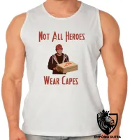 Camiseta Regata adulto ou infantil Not all heroes wear capes heroi capa pizza - Foto 2