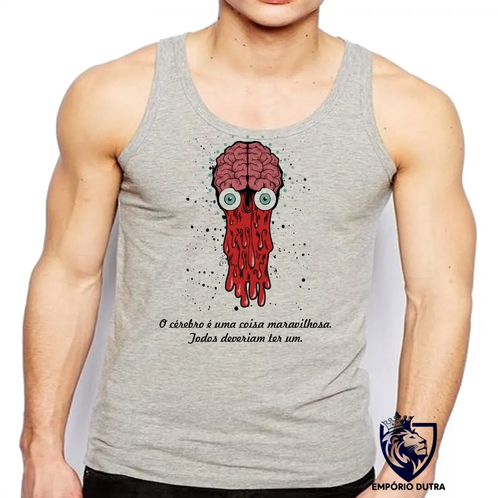 Camiseta Regata adulto ou infantil cérebro é maravilhoso todos deveriam ter um Imagem