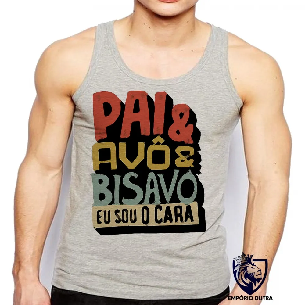 Camiseta Regata adulto ou infantil pai avô bisavô Imagem