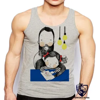 Camiseta Regata adulto ou infantil pai menina melhor