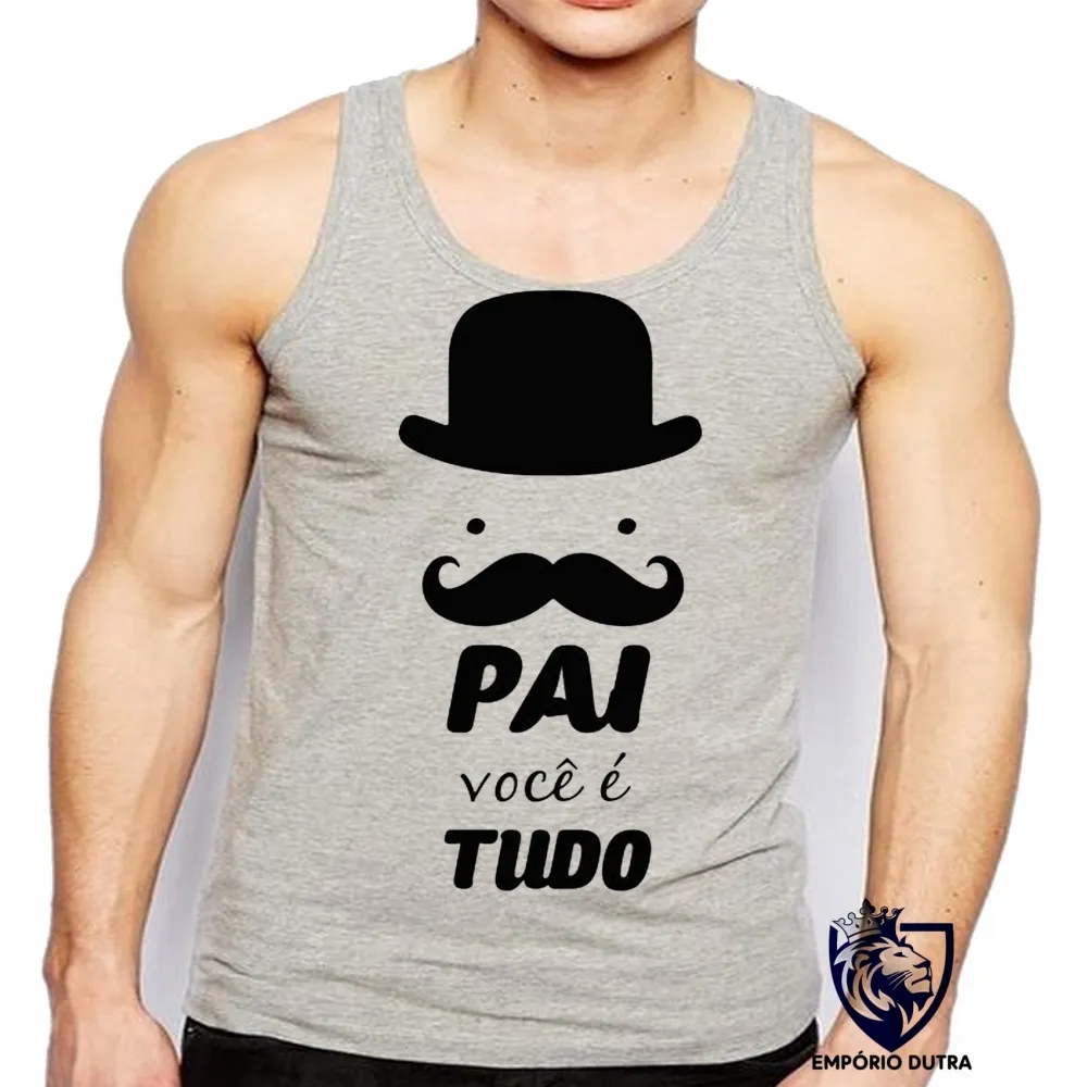 Camiseta Regata adulto ou infantil pai tudo papai Imagem