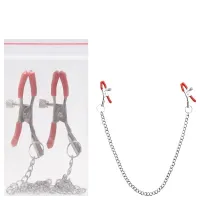 GRAMPOS PARA SEIOS COM CORRENTE E PRESSÃO - PRENDEDOR DE MAMILO.                                                                            LIBYSEXSHOP - Foto 5