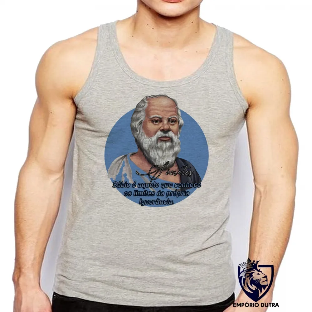 Camiseta Regata adulto ou infantil Sócrates filosofo filosofia atenas Imagem