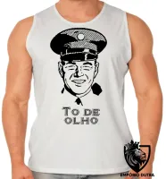 Camiseta Regata adulto ou infantil To de olho guarda policial vigilante - Foto 2