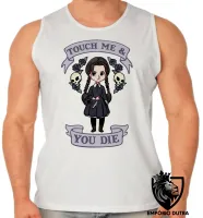 Camiseta Regata adulto ou infantil Touch me you die dead menina faca morte - Foto 2