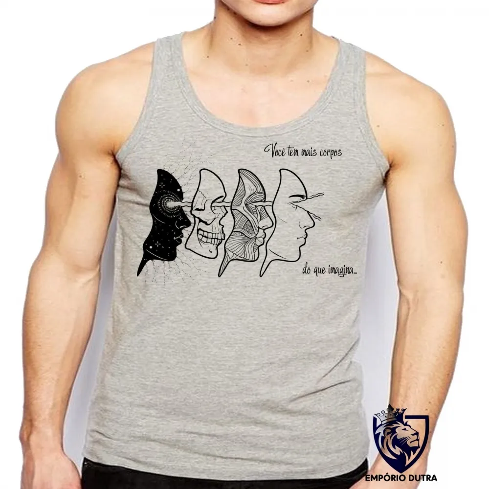 Camiseta Regata adulto ou infantil Você tem mais corpos espiritual Imagem