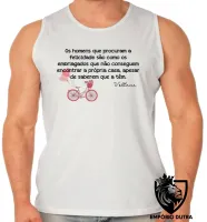 Camiseta Regata adulto ou infantil Voltaire felicidade - Foto 2