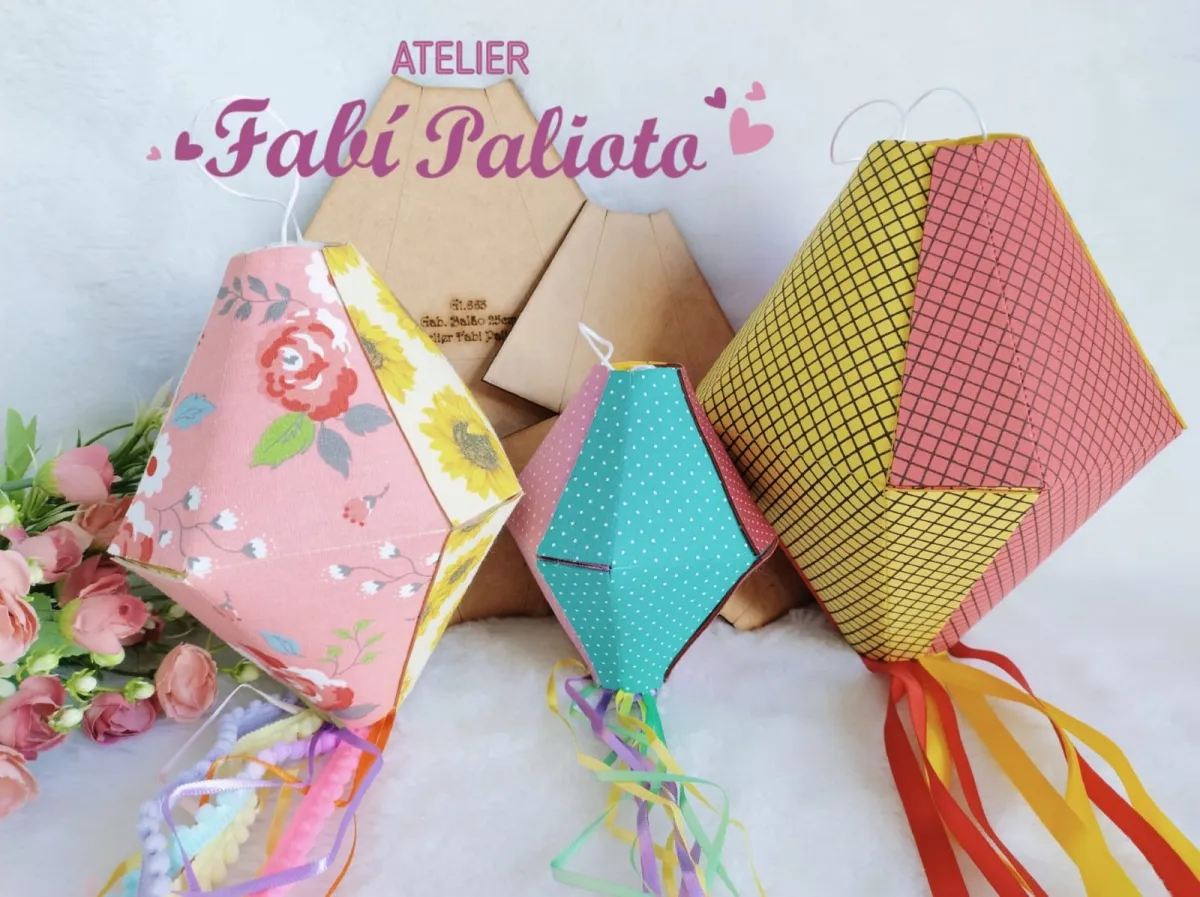 KIT25   Gabarito de Moldes  em MDF  Coleção Balões Juninos