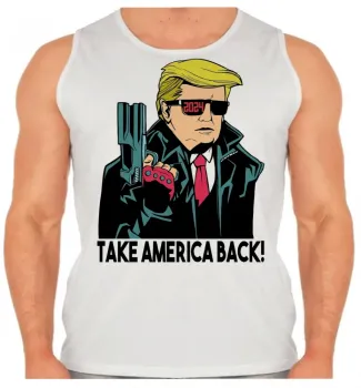 Camiseta Regata adulto ou infantil Donald Trumph 2024 presidente - Foto 2