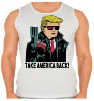 Camiseta Regata adulto ou infantil Donald Trumph 2024 presidente - Foto 2