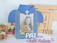 G1.665 Gabarito de Moldes  em MDF  Camisa Porta Retrato - Foto 4