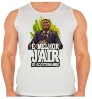Camiseta Regata adulto ou infantil Bolsonaro Jair se acostumando desenho - Foto 2