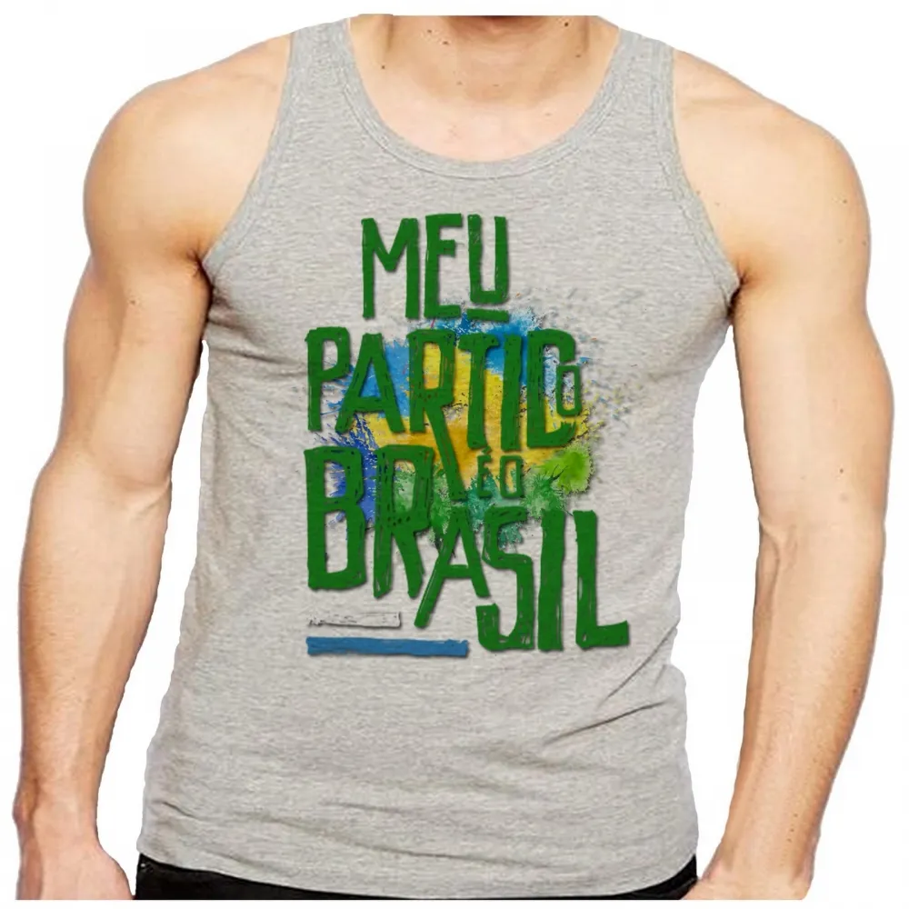 Camiseta Regata adulto ou infantil Bolsonaro meu partido Brasil ele sim Imagem