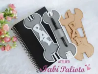 G1.666 Gabarito de Moldes  em MDF  Chave Porta Caneta