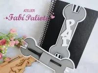 G1.666 Gabarito de Moldes  em MDF  Chave Porta Caneta - Foto 2