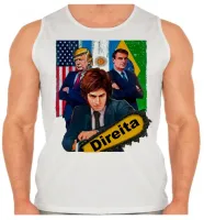 Camiseta Regata adulto ou infantil Bolsonaro Milei Donald Trumph - Foto 2