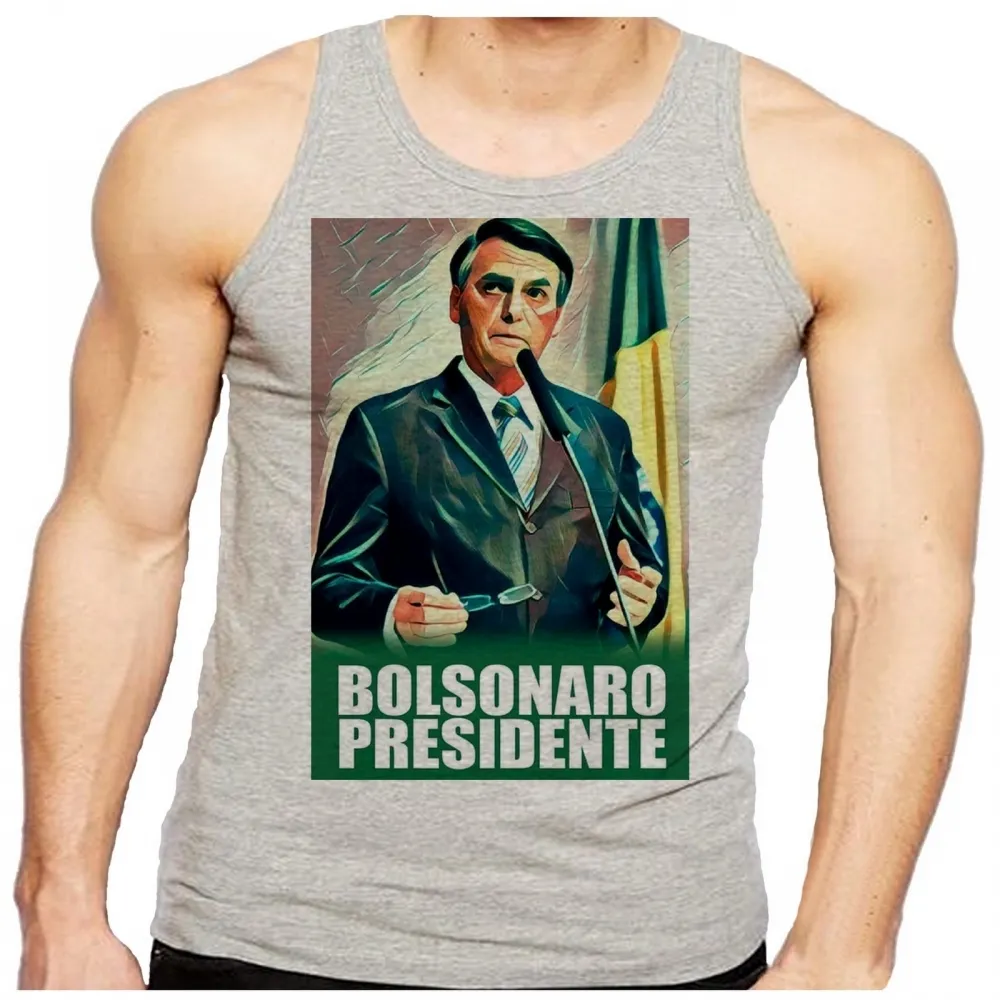 Camiseta Regata adulto ou infantil Bolsonaro pintura Imagem