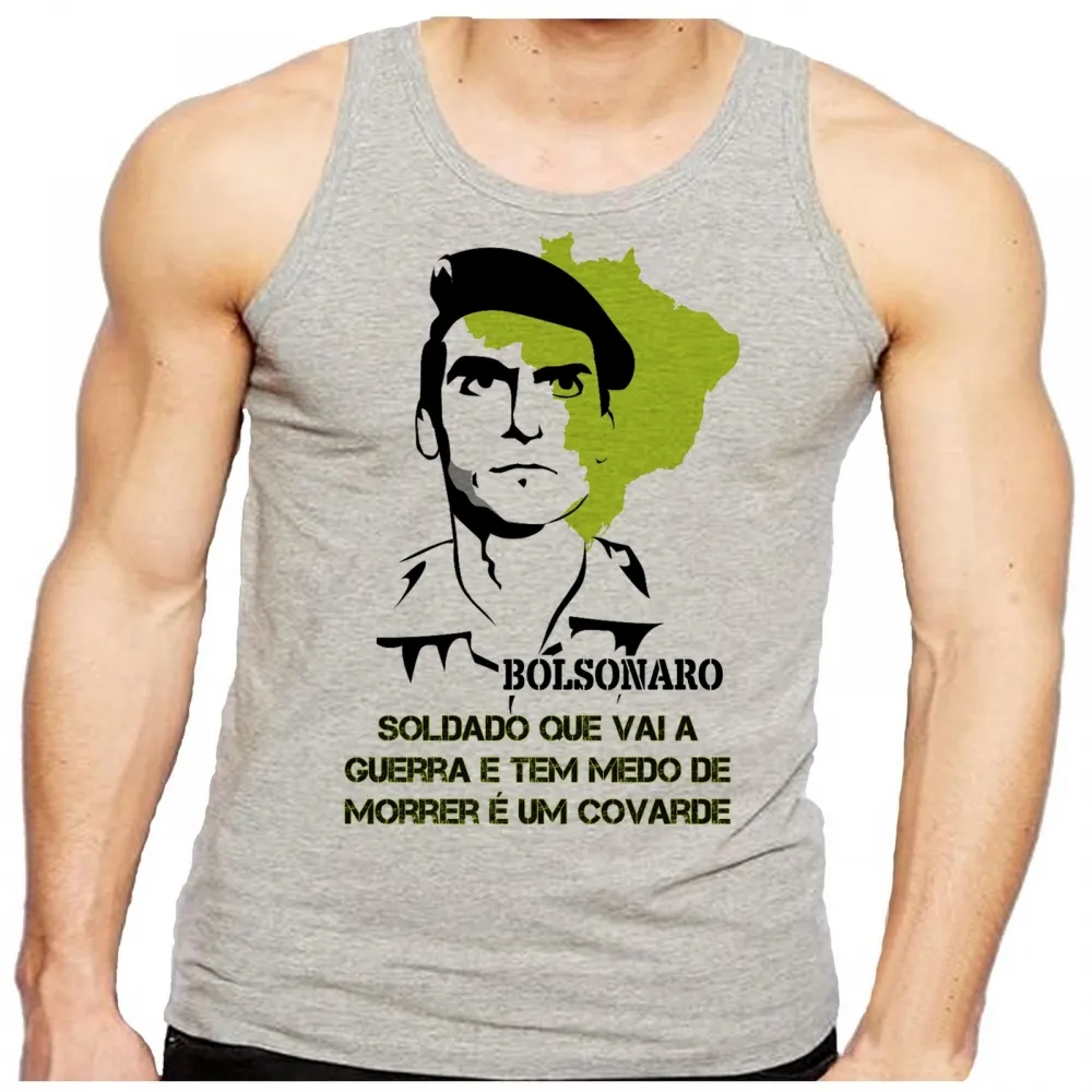 Camiseta Regata adulto ou infantil Bolsonaro Soldado que vai a guerra