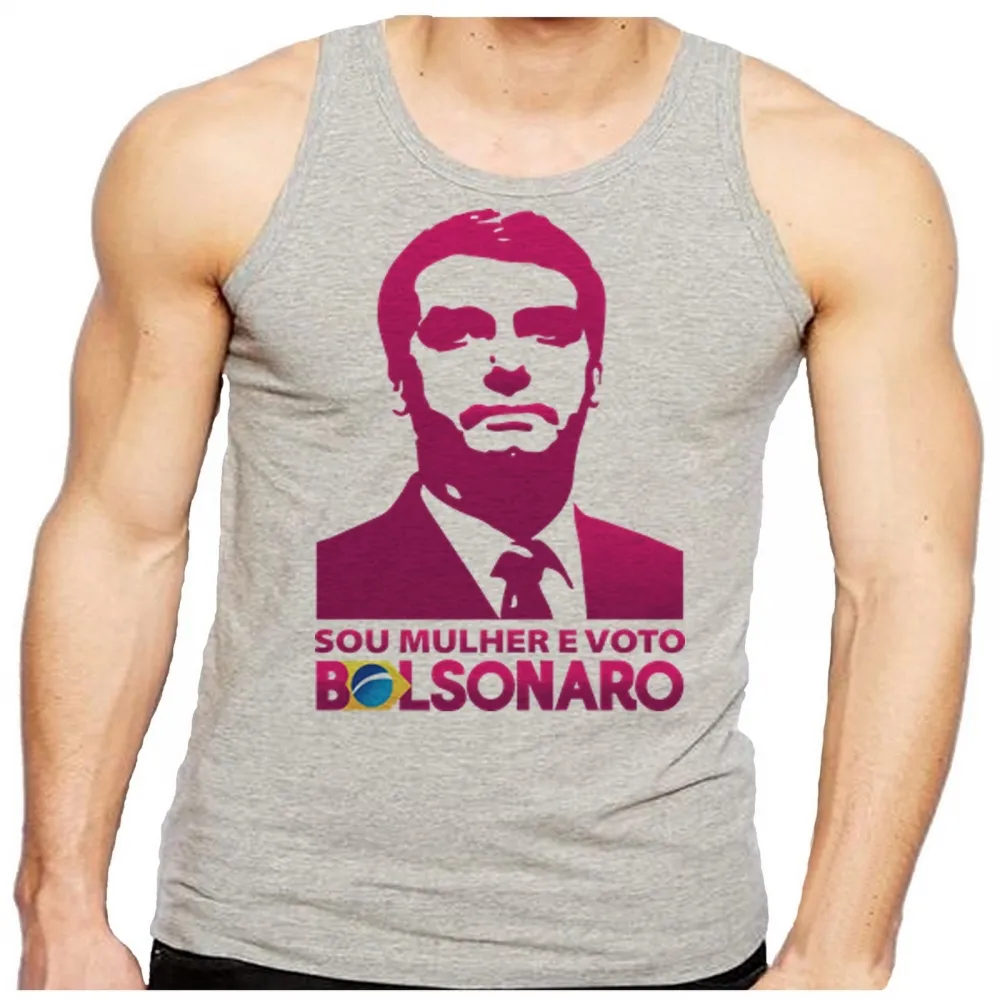 Camiseta Regata adulto ou infantil Bolsonaro sou mulher e voto