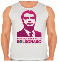 Camiseta Regata adulto ou infantil Bolsonaro sou mulher e voto - Foto 2