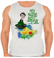 Camiseta Regata adulto ou infantil Bolsonaro tanque meu partido Brasil - Foto 2