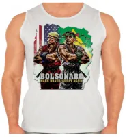 Camiseta Regata adulto ou infantil Bolsonaro Donald Trump street fighters presidente ken ryu - Foto 2