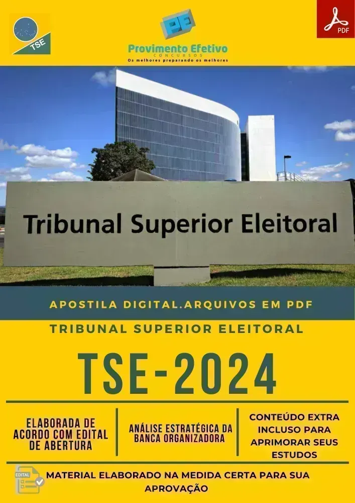 Apostila TSE Técnico Judiciário Área Agente Polícia Judicial  2024