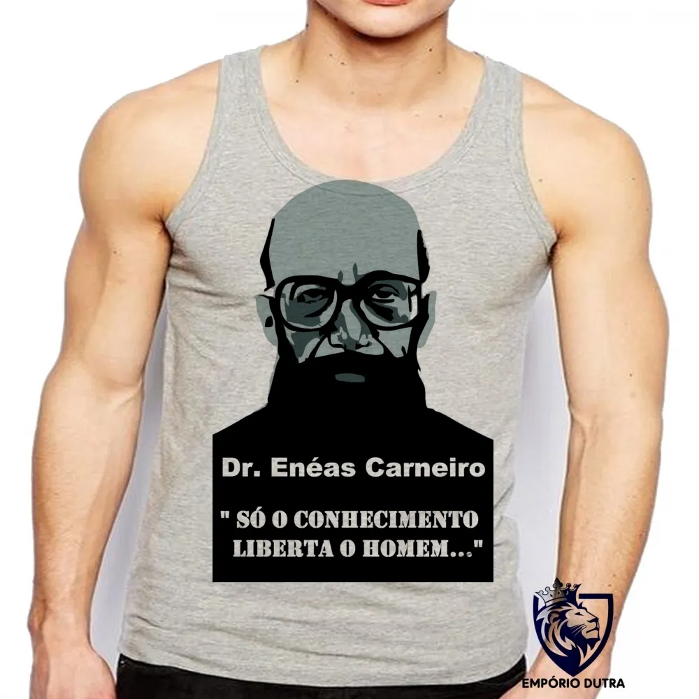 Camiseta Regata adulto ou infantil Enéas Carneiro direita conhecimento