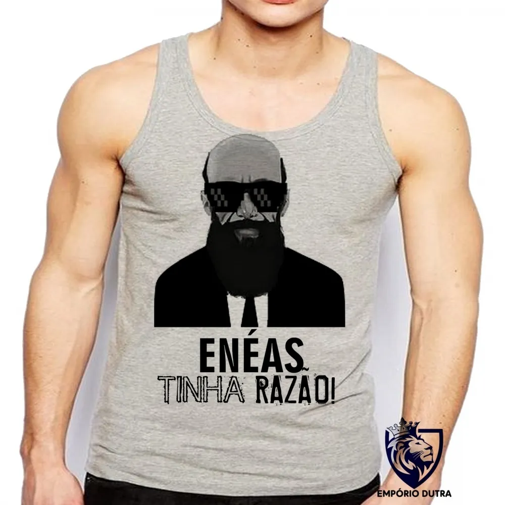 Camiseta Regata adulto ou infantil Enéas Carneiro tinha razão direita Imagem