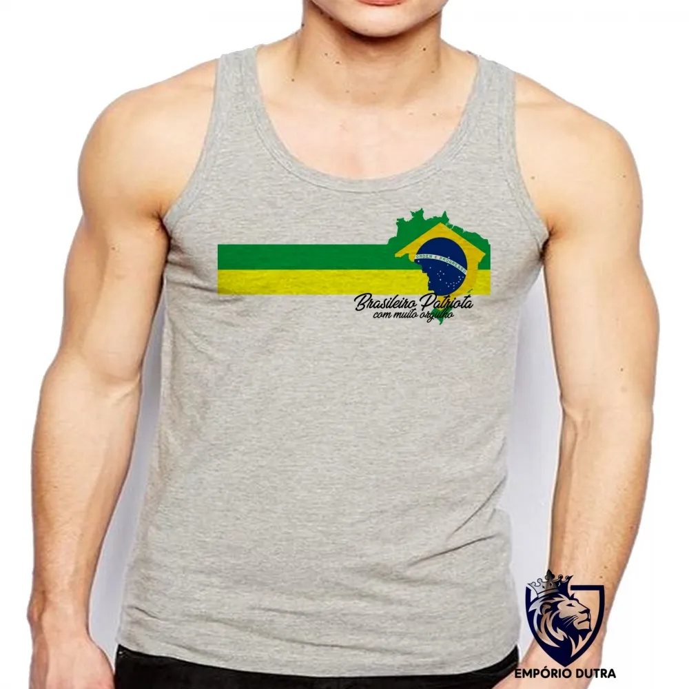 Camiseta Regata adulto ou infantil Patriota Brasil